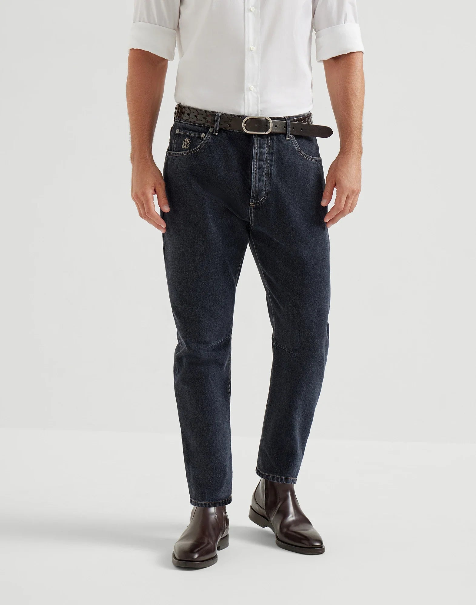 Leisure fit five-pocket trousers